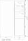 Preview: RENZ eQUBO elektronischer Paketkasten mit 2 Paketfächern und 2 Briefkästen sowie Sprech-/Klingelsystem gerades Dach 23010036 - schematische Darstellung